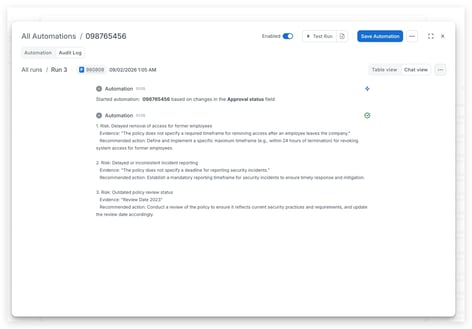 [Automation] Chat view for the automation audit log