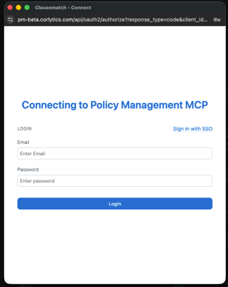 3 Login Page in Connection Setup