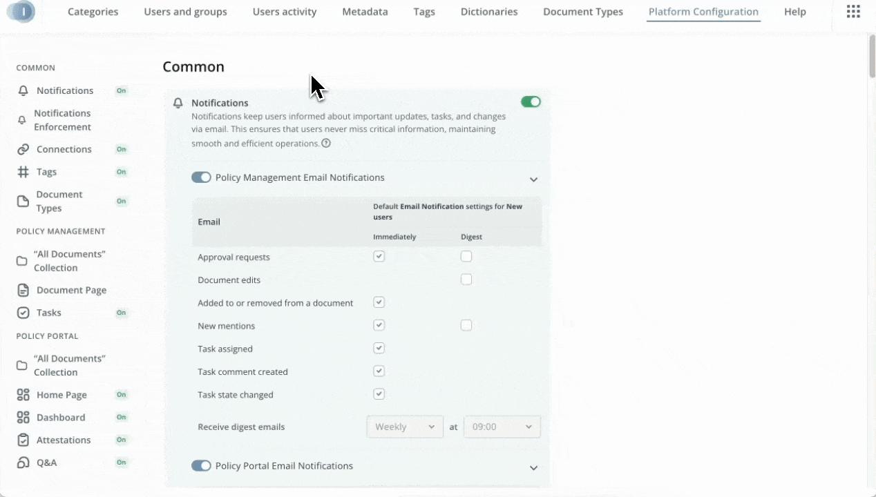 Default filter for all docs