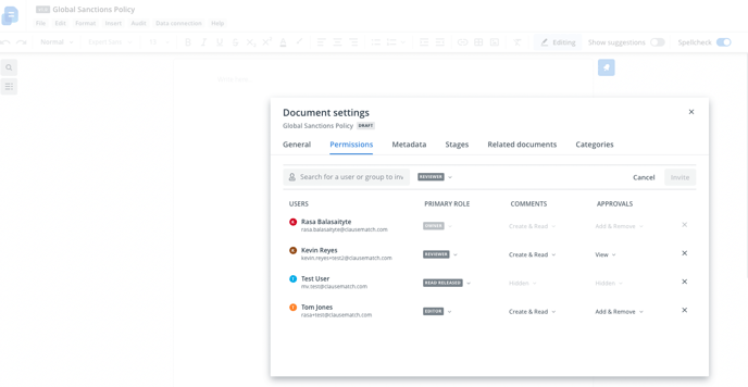 Document Roles