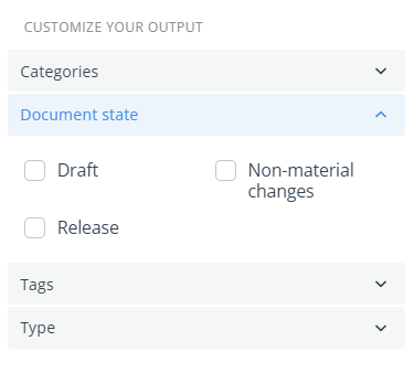 Document state filter